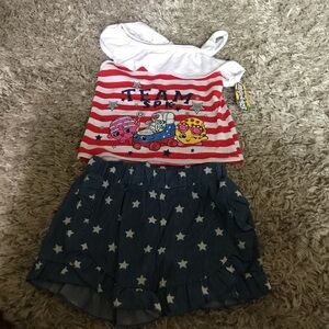 Shopkins Red and White Striped Top